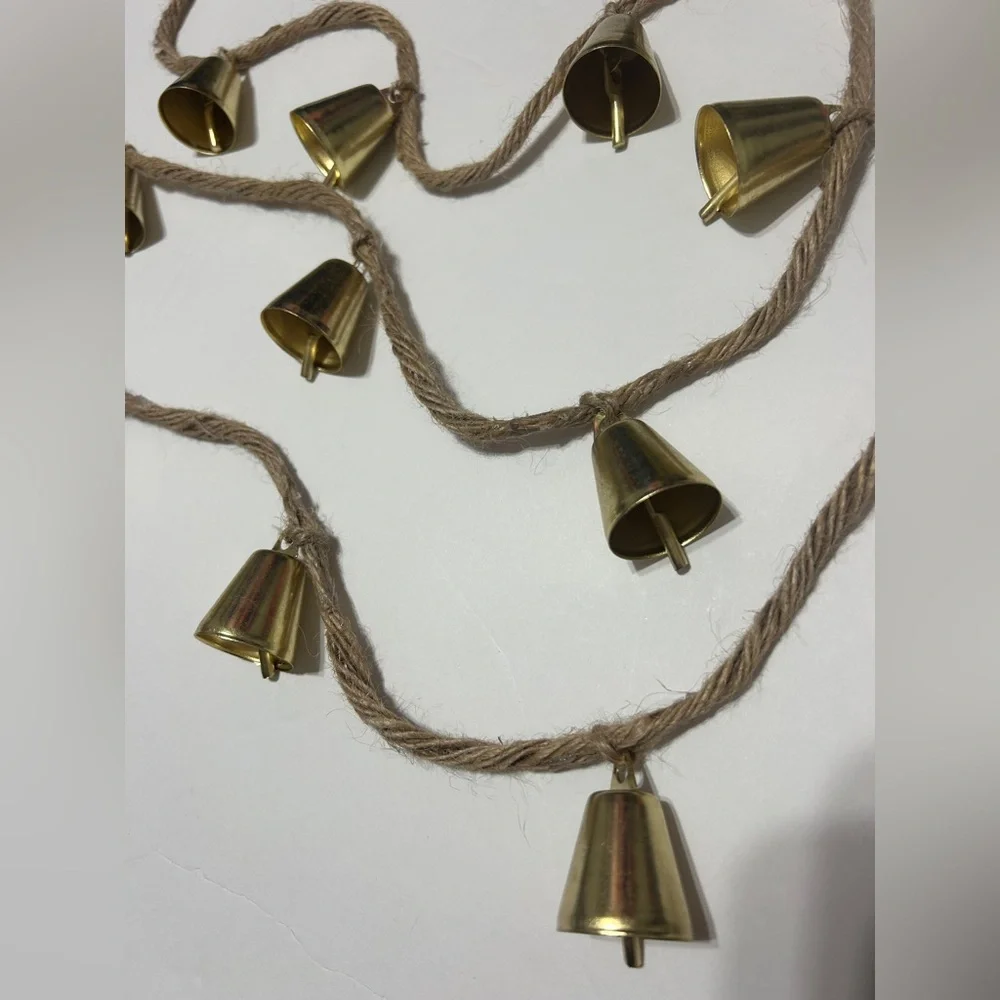 NEW Hobby Lobby Gold Bell Christmas Garland 72”